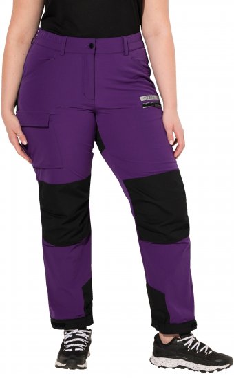Ulla Popken HYPRAR Multifunctional Durable Inset Trekking Pants Plum - Traperice & Hlače u Velikim Veličinama – Plus Size - 