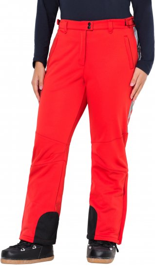 Ulla Popken Softshell Trousers Waterproof Zip Pockets Snow Gaiters Salsa - Traperice & Hlače u Velikim Veličinama – Plus Size - 