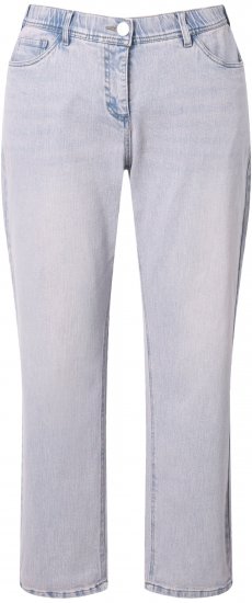 Ulla Popken Dyed Stretch Fit Boyfriend Jeans Light Light Blue Denim - Traperice & Hlače u Velikim Veličinama – Plus Size - 