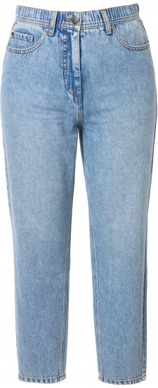 Ulla Popken Lyocell Blend Stretch Fit Jeans Mid Blue Denim - Traperice & Hlače u Velikim Veličinama – Plus Size - 