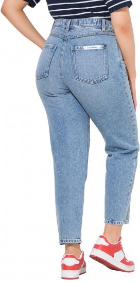 Ulla Popken Lyocell Blend Stretch Fit Jeans Mid Blue Denim - Traperice & Hlače u Velikim Veličinama – Plus Size - 