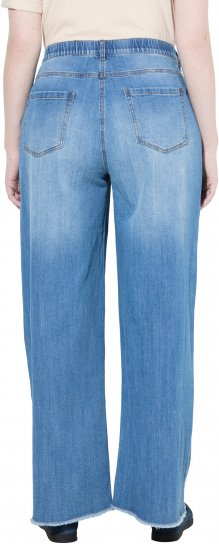 Ulla Popken Extra Wide Leg Stretch Fit Jeans Light Blue - Traperice & Hlače u Velikim Veličinama – Plus Size - 