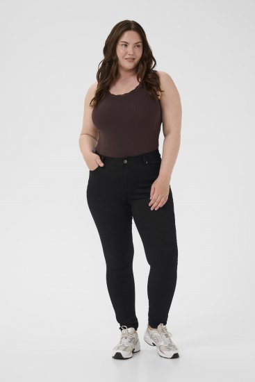 Kaffe Curve Lena Slim Jeans Black Deep - Traperice - 