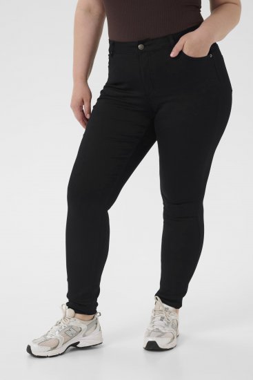 Kaffe Curve Lena Slim Jeans Black Deep - Traperice - 