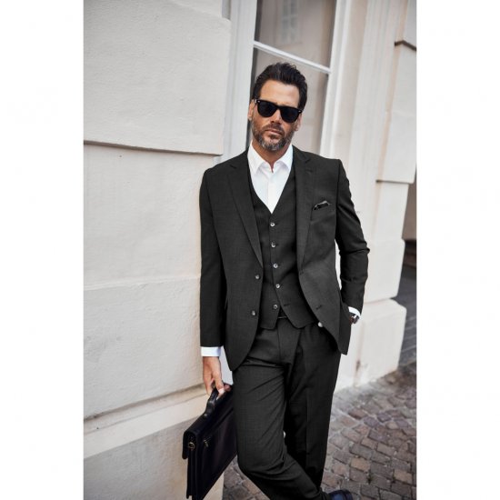 JP1880 Classic Two Button Stretch Suit Jacket Grey - Odijela - Muška Odijela Veliki Brojevi