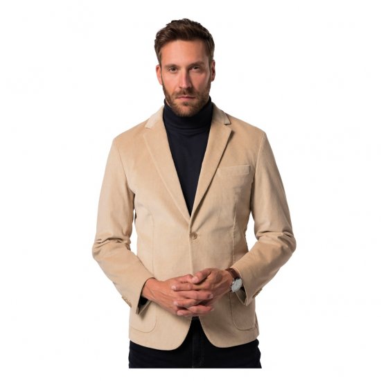 JP1880 Suit Jacket Corduroy Business Sand - Odijela - Muška Odijela Veliki Brojevi