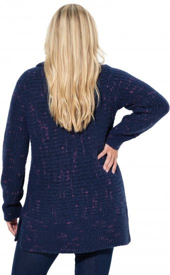 Ulla Popken Space Yarn Oversized Turtleneck Sweater Blue - Puloveri & dukserice - 