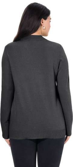 Ulla Popken Long Sleeves Mock Turtleneck Sweater Charcoal Grey Melange - Puloveri & dukserice - 