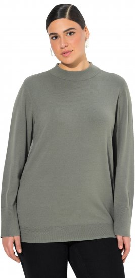 Ulla Popken Long Sleeves Mock Turtleneck Sweater Grey - Puloveri & dukserice - 