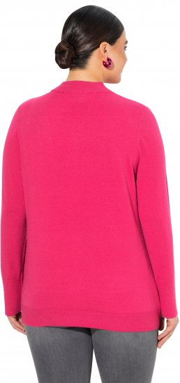 Ulla Popken Long Sleeves Mock Turtleneck Sweater Red Pink - Puloveri & dukserice - 