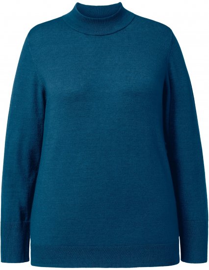 Ulla Popken Long Sleeves Mock Turtleneck Sweater Emerald Green - Puloveri & dukserice - 