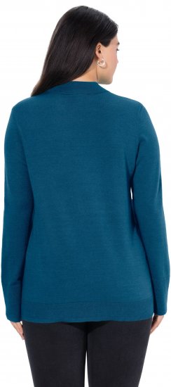 Ulla Popken Long Sleeves Mock Turtleneck Sweater Emerald Green - Puloveri & dukserice - 