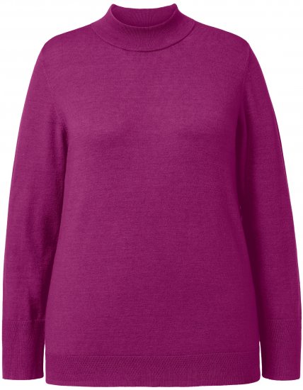 Ulla Popken Long Sleeves Mock Turtleneck Sweater Berry - Puloveri & dukserice - 