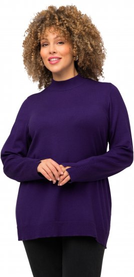 Ulla Popken Long Sleeves Mock Turtleneck Sweater Deep Violet - Puloveri & dukserice - 