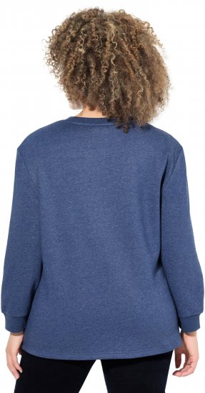 Ulla Popken Sequined Neck Long Sleeve Sweatshirt Ink Blue - Puloveri & dukserice - 