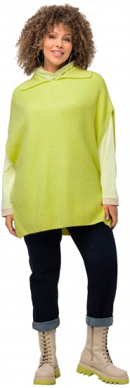 Ulla Popken Oversized Knit Sweater Vest Lime Green - Puloveri & dukserice - 