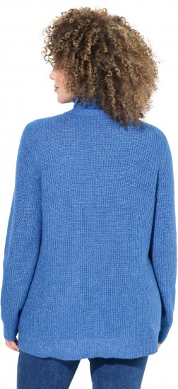 Ulla Popken Cable Knit Long Sleeve Turtleneck Sweater Teal Blue - Puloveri & dukserice - 