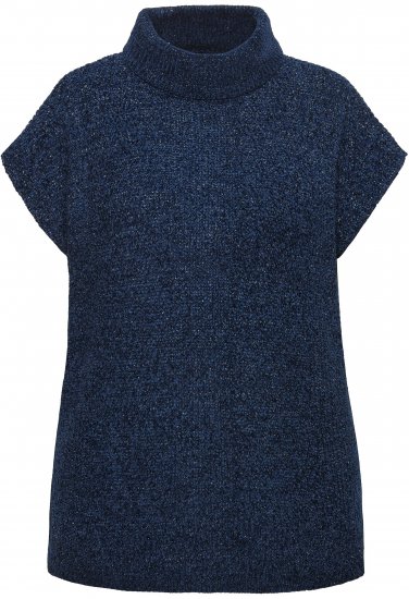 Ulla Popken Cap Sleeve Turtleneck Sweater Blue - Puloveri & dukserice - 