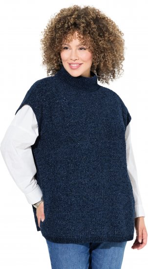 Ulla Popken Cap Sleeve Turtleneck Sweater Blue - Puloveri & dukserice - 