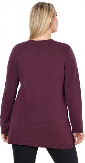 Ulla Popken Gingerbread Man Christmas Sweater Dark Wine Red - Puloveri & dukserice - 