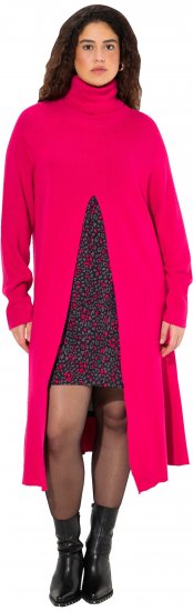 Ulla Popken Long Turtleneck Duster Sweater Red Pink - Puloveri & dukserice - 