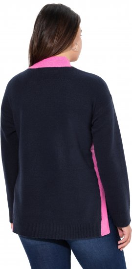 Ulla Popken Color Block Long Sleeve Sweater Ink Blue - Puloveri & dukserice - 