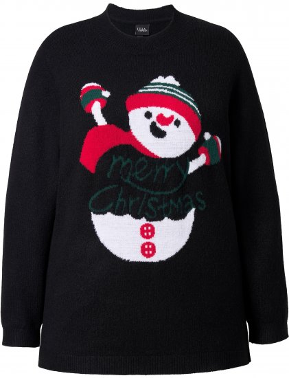 Ulla Popken Whimsical Holiday Sweater Black - Puloveri & dukserice - 