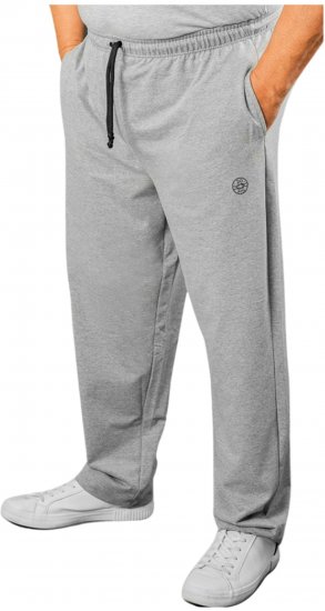 20 Nodi Stretch Fleece Cotton Sports Pants with Enzyme and Soft Touch Treatment Grey - Sportske hlače & kratke - Muške Trenirke Veliki Brojevi