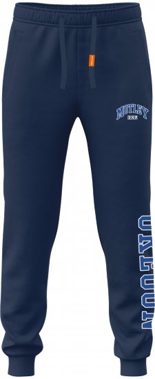 Motley Denim Munich Sweatpants Navy - Sportske Hlače & Kratke - Muške Trenirke Veliki Brojevi