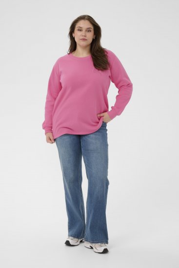 Kaffe Curve Sus Sweatshirt Pink Power - Dukserice - 