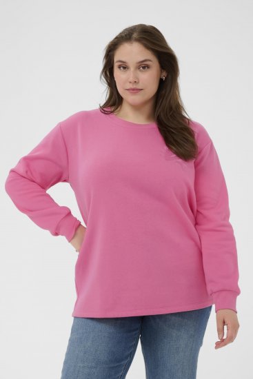 Kaffe Curve Sus Sweatshirt Pink Power - Dukserice - 