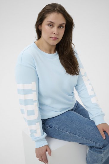 Kaffe Curve Mila Sweatshirt Nantucket Breeze Blue - Dukserice - 