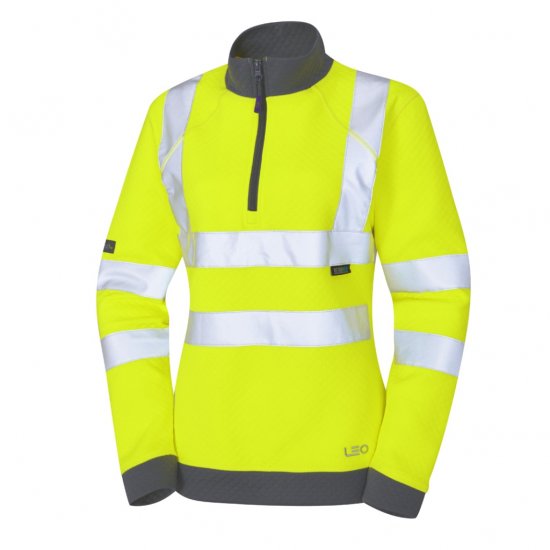 Leo Elberry EcoViz Women's 1/4 Zip Sweatshirt Yellow - Radna odjeća - 