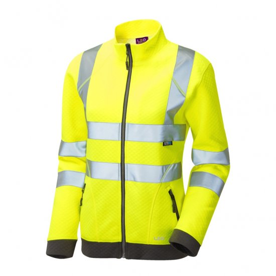 Leo Hollicombe EcoViz Women's Zipped Sweatshirt Yellow - Radna odjeća - 