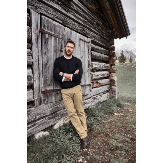 JP1880 Pullover Sweater Black TALL - MUŠKA ODJEĆA MT-6XLT - Odjeća za Visoke Muškarce