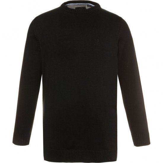 JP1880 Pullover Sweater Black TALL - MUŠKA ODJEĆA MT-6XLT - Odjeća za Visoke Muškarce