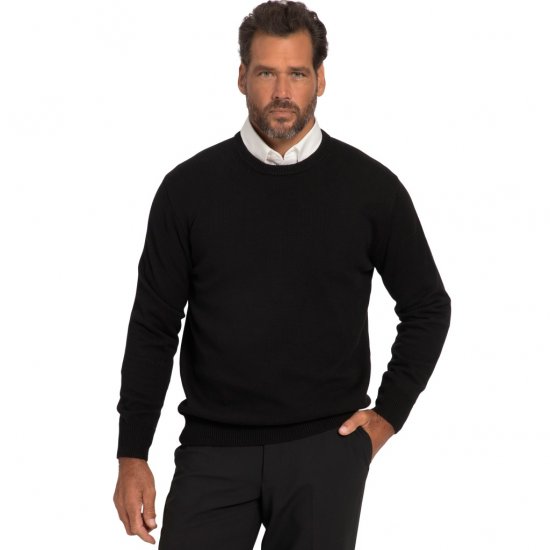 JP1880 Pullover Sweater Black TALL - MUŠKA ODJEĆA MT-6XLT - Odjeća za Visoke Muškarce