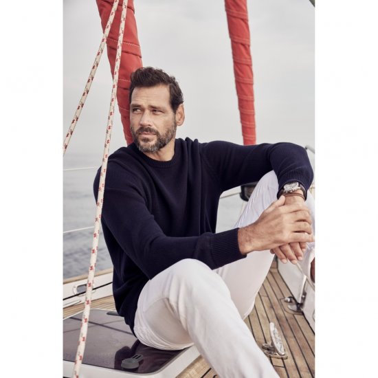 JP1880 Pullover Sweater Dark Navy TALL - MUŠKA ODJEĆA MT-6XLT - Odjeća za Visoke Muškarce