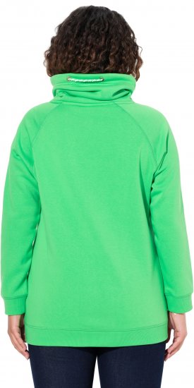 Ulla Popken Drawstring Collar Long Sleeve Sweatshirt Mint Green - Puloveri & dukserice - 