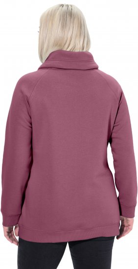 Ulla Popken Drawstring Collar Long Sleeve Sweatshirt Dark Rose - Puloveri & dukserice - 