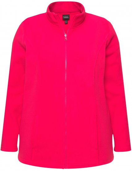 Ulla Popken Modular Fleece Zip Front Jacket Magenta - Puloveri & dukserice - 