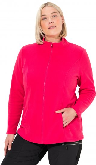 Ulla Popken Modular Fleece Zip Front Jacket Magenta - Puloveri & dukserice - 