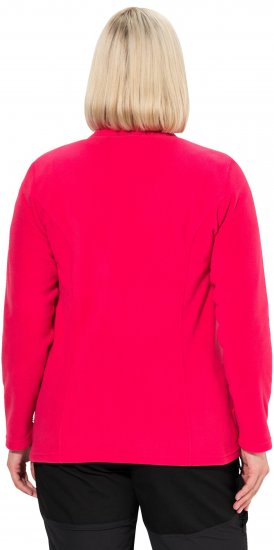 Ulla Popken Modular Fleece Zip Front Jacket Magenta - Puloveri & dukserice - 