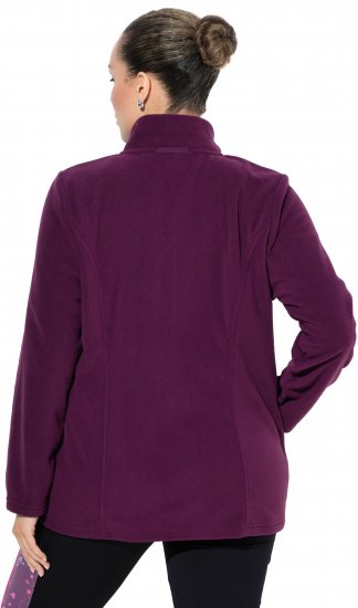 Ulla Popken Modular Fleece Zip Front Jacket Dark Cherry - Puloveri & dukserice - 