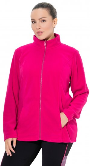 Ulla Popken Modular Fleece Zip Front Jacket Light Heather - Puloveri & dukserice - 