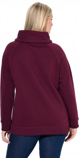 Ulla Popken Rhinestone Snowflake Turtleneck Sweatshirt Dark Ruby - Puloveri & dukserice - 