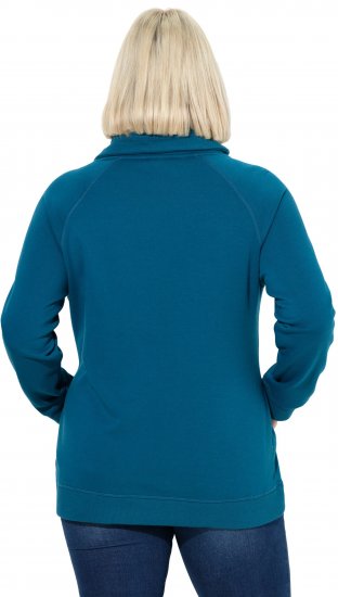 Ulla Popken Rhinestone Snowflake Turtleneck Sweatshirt Teal - Puloveri & dukserice - 