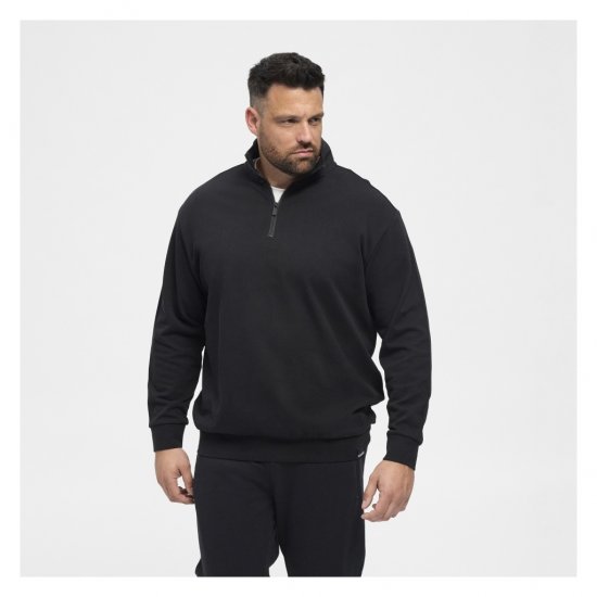 North Latitude Denim Half-Zip Sweatshirt Black - Puloveri & dukserice - Muške Puloveri & dukserice veliki brojevi