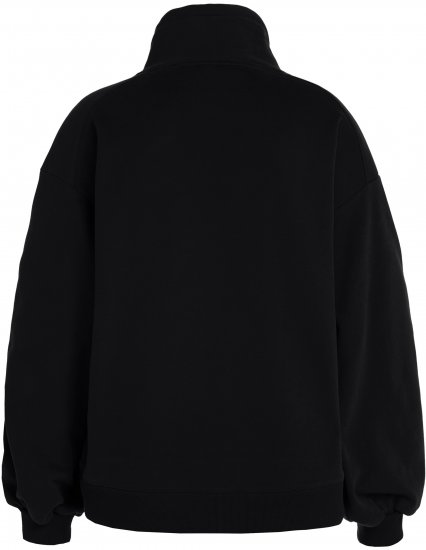 Ulla Popken Gathered Sleeve Oversized Fit Sweatshirt Black - Puloveri & dukserice - 
