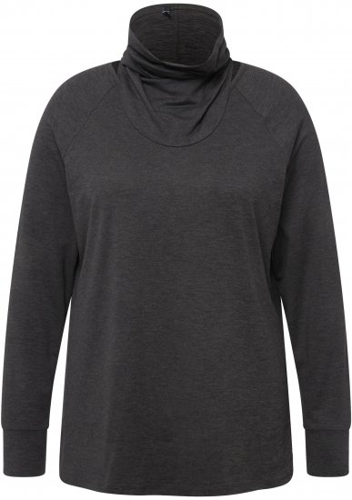 Ulla Popken Sweatshirt with Gaiter Black - Puloveri & dukserice - 